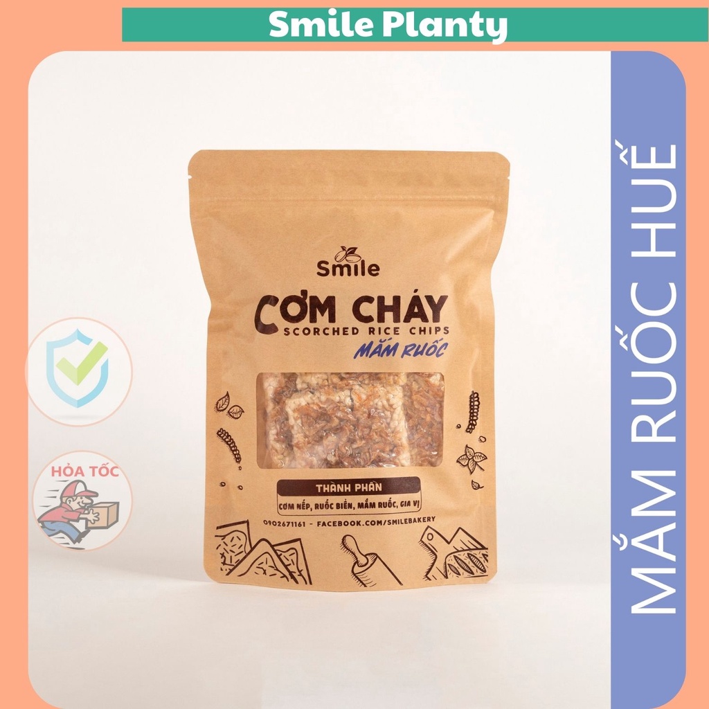 Cơm cháy mắm ruốc Huế 250gram, cơm cháy vệ sinh nhà làm - SmilePlanty