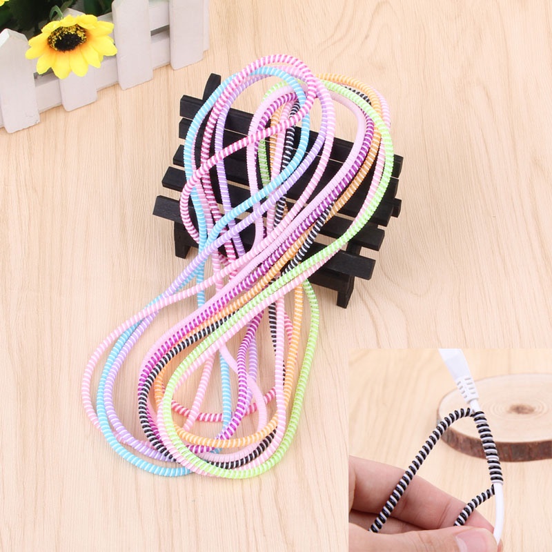 Set 10 dây xoắn quấn bảo vệ dây cáp sạc điện thoại