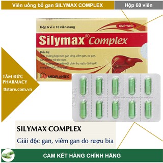 SILYMAX COMPLEX - Viên uống giải độc gan dành cho người dùng nhiều rượu bia sylimarin / sylimax complex