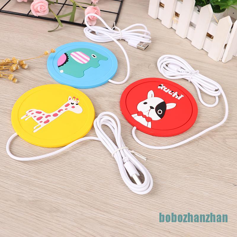 [bobozhanzhan]USB Warmer Cartoon Silicone Cup-Pad Coffee Tea Drink usb Heater Tray Mug Pad