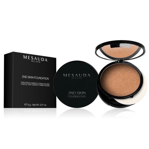 Kem Phấn Nền Trang Điểm Tự Nhiên Lâu Trôi Mesauda Milano, 2ND SKIN, SKINVEIL FOUNDATION, SILK TOUCH