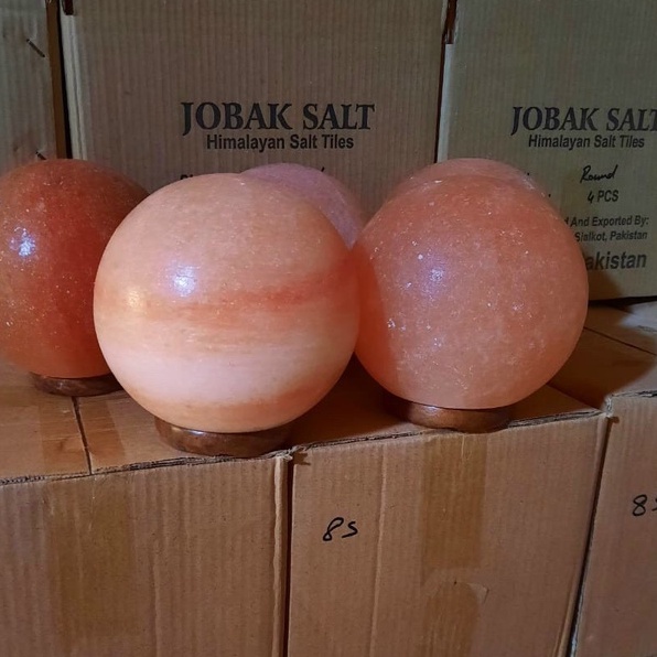 Đèn đá muối Himalaya hình cầu - chính hãng nhập khẩu Pakistan