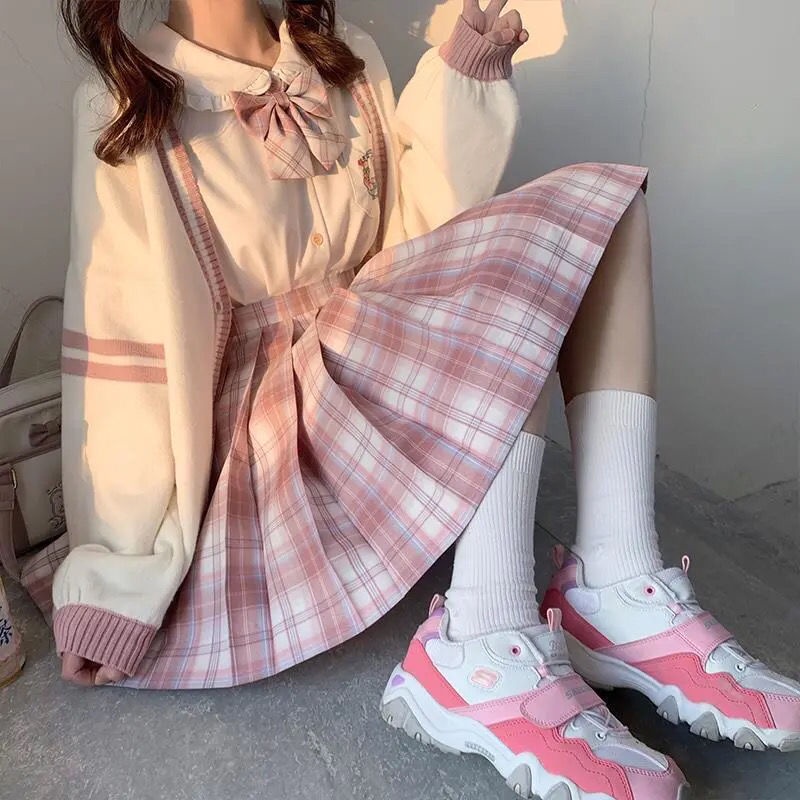 Áo Khoác Cardigan Dệt Kim Cổ Chữ v Dáng Rộng Thêu Họa Tiết Thắt Nơ Phong Cách Nhật Bản Thời Trang Thu Đông