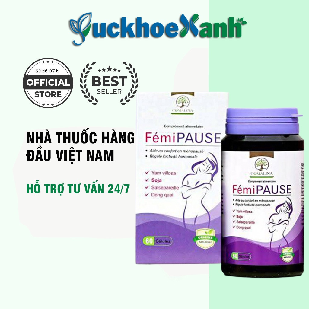Femi Pause Giúp Cân Bằng Nội Tiết Tố Nữ -Tăng Cường Sinh Lý Nữ - Giảm Các Vấn Đề Do Suy Giảm Nội Tiết Tố (Hộp 60 Viên)