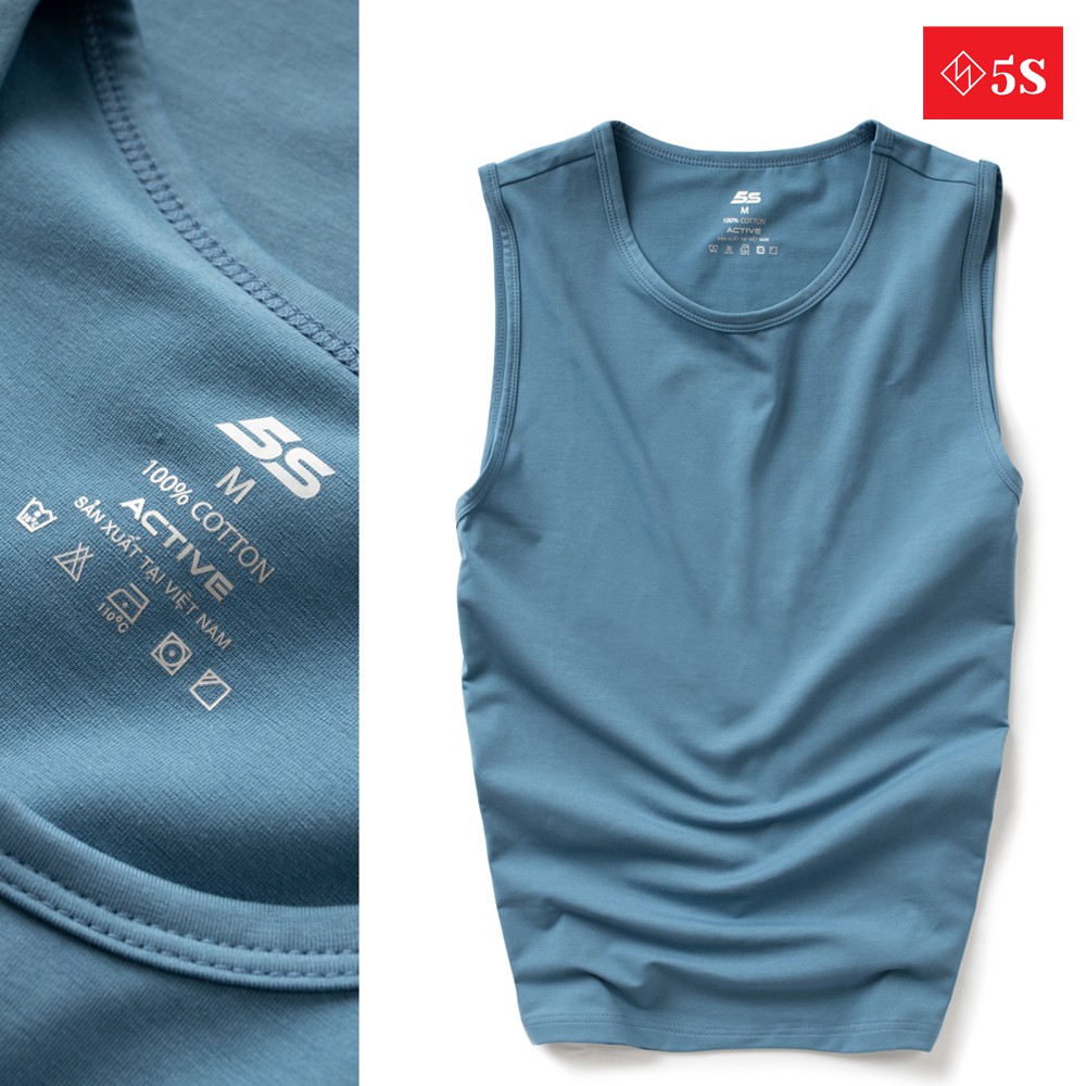 Áo Sát Nách Nam 5S (4 màu) Dáng Thể Thao, Siêu Mát, Thấm Hút Mồ Hôi, Co Giãn Tốt (ATT21004-02). | BigBuy360 - bigbuy360.vn