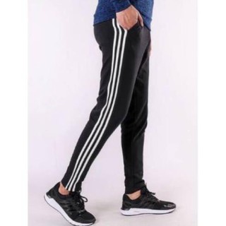 Quần nỉ thế thao 3 sọc màu xanh than nam nữ mặc được, chất liệu không bai không xù, phù hợp mặc thể thao hoặc thể dục
