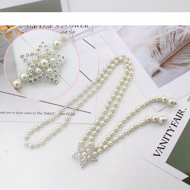 Dây đai lưng ngọc trai hình ngôi sao