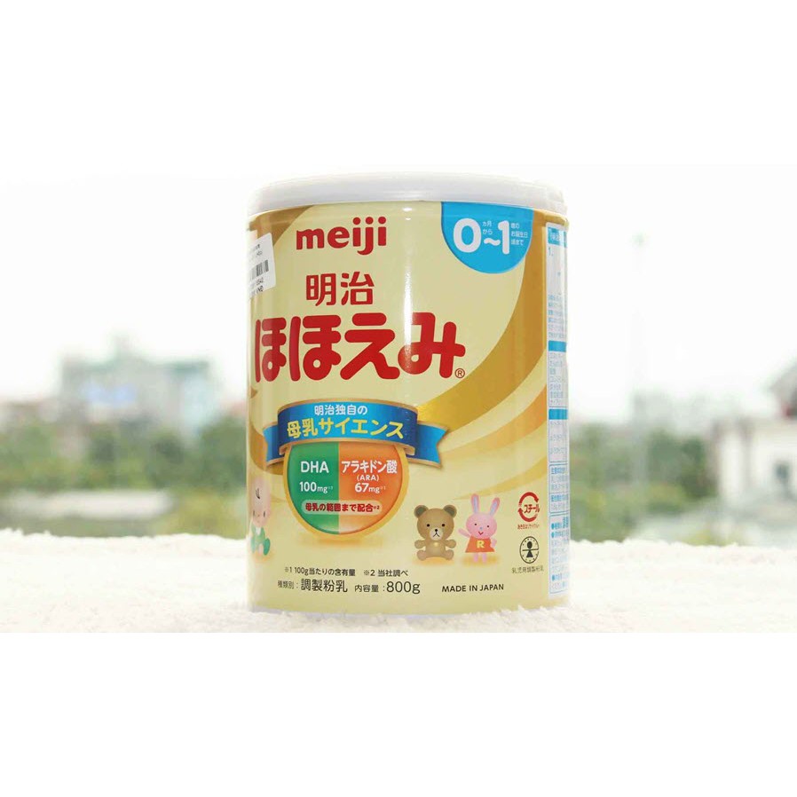 Sữa bột công thức Meiji Hohoemi Milk cho bé 0 đến 12 tháng tuổi (800g) - Nhập khẩu Nhật