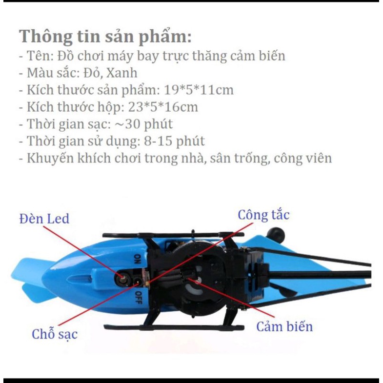 máy bay trực thăng điều khiển cảm ứng bằng tay HELICOPTER No.338