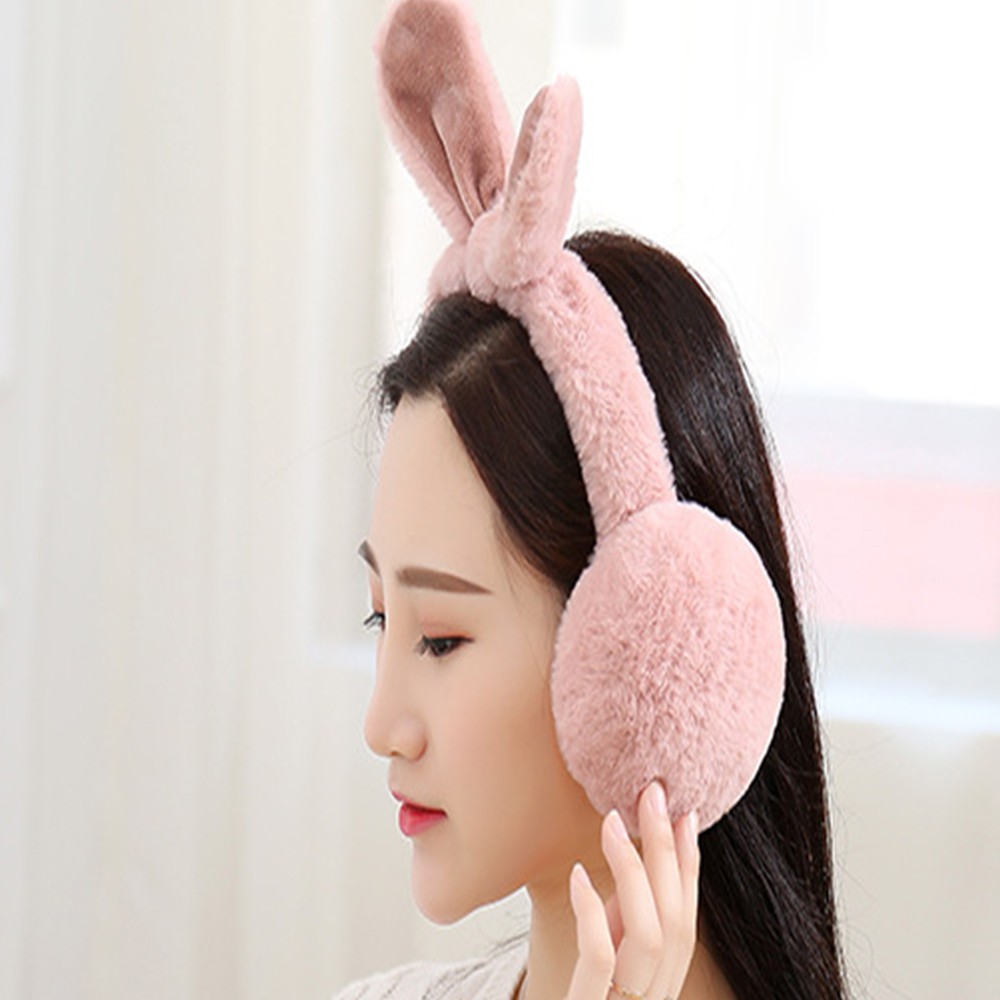 Bông chụp tai hình thỏ dùng giữ ấm mùa đông cho nữ