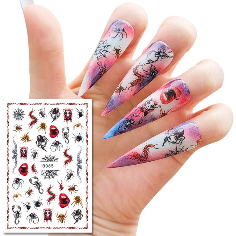 Hình Dán Móng Tay Chủ Đề Halloween Kinh Dị