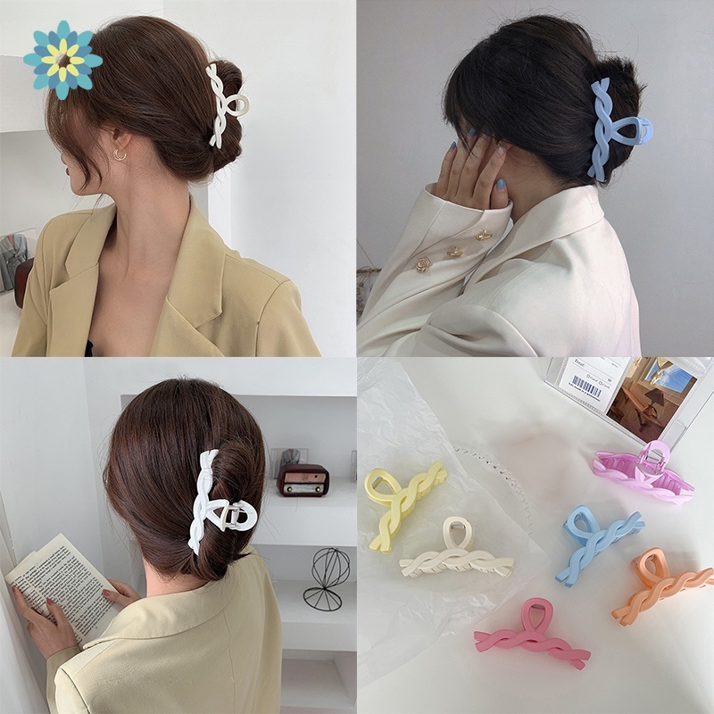 Kẹp tóc loại lớn dài bằng nhựa dày không trượt thời trang Hàn Quốc đơn giản thanh lịch cho nữ