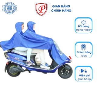 Áo Mưa 2 Đầu Vải Dù Da Cá Siêu Bền, Áo Mưa Cánh Dơi Vải Dù Vân Tổ Ong LOẠI 2 Người, Áo Mưa Đi Xe Máy, Chống Thấm Nước