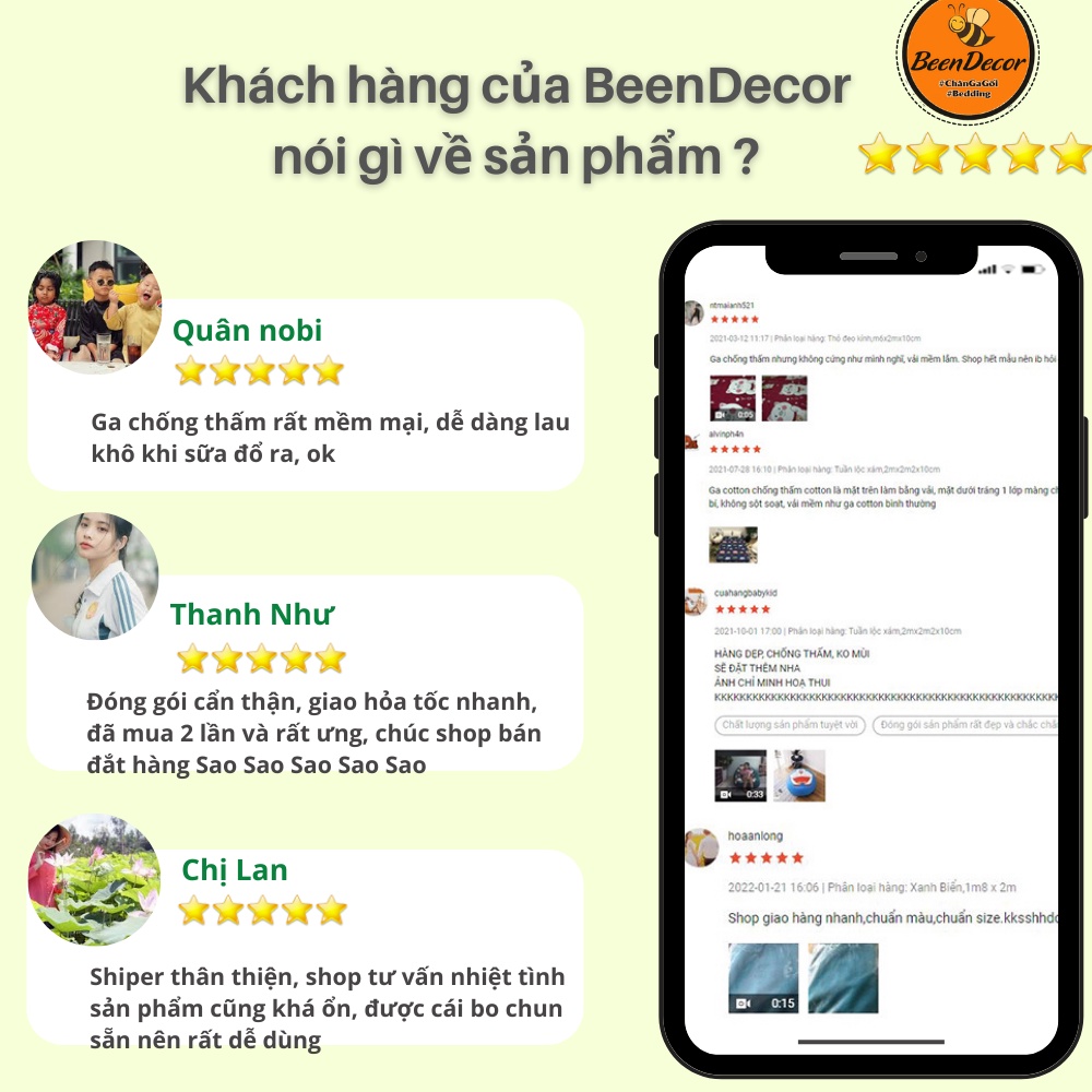 Ga chống thấm cotton m2/m6/m8/2m2, Ra thun chống nước an toàn cho nệm được ưa chuộng - BeenDecor