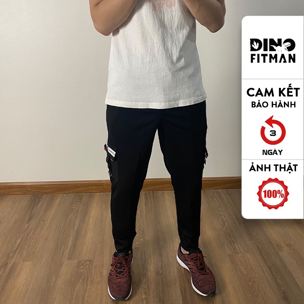 Quần Jogger Thể Thao Dino Fitman Túi Hộp Chất Liệu Umi Cao Cấp Co Giãn 4 Chiều Có Kèm Video Sản Phẩm