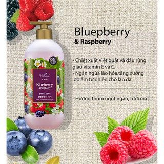 Sữa Tắm On The Body Natural Blueberry & Raspberry 500ml