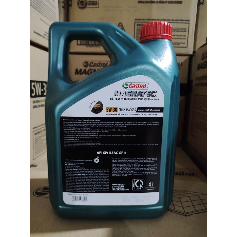 Dầu Nhớt Tổng Hợp CASTROL Magnatec 5W-30 API SP 4L | Dành Cho Động Cơ Chạy - Dừng Liên Tục |  Hibucenter