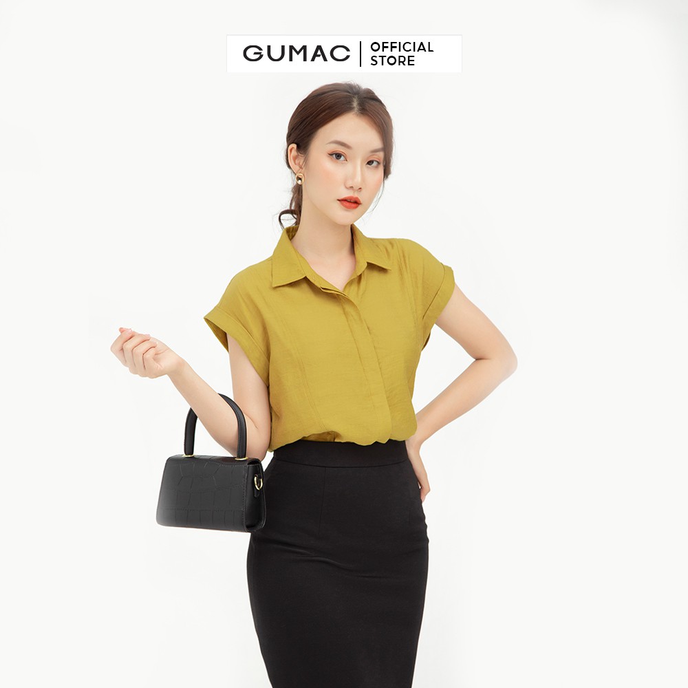 Chân váy bút chì thời trang GUMAC màu đen thiết kế basic VC03007 | BigBuy360 - bigbuy360.vn