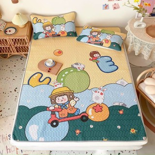 Bộ Chiếu lụa 5D kèm 2 vỏ gối, sẵn hàng đủ size