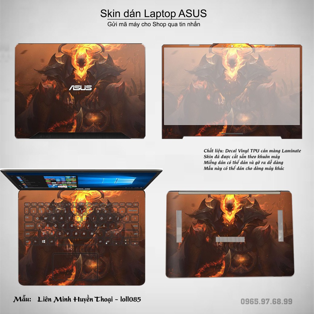 Skin dán Laptop Asus in hình Liên Minh Huyền Thoại nhiều mẫu 12 (inbox mã máy cho Shop)