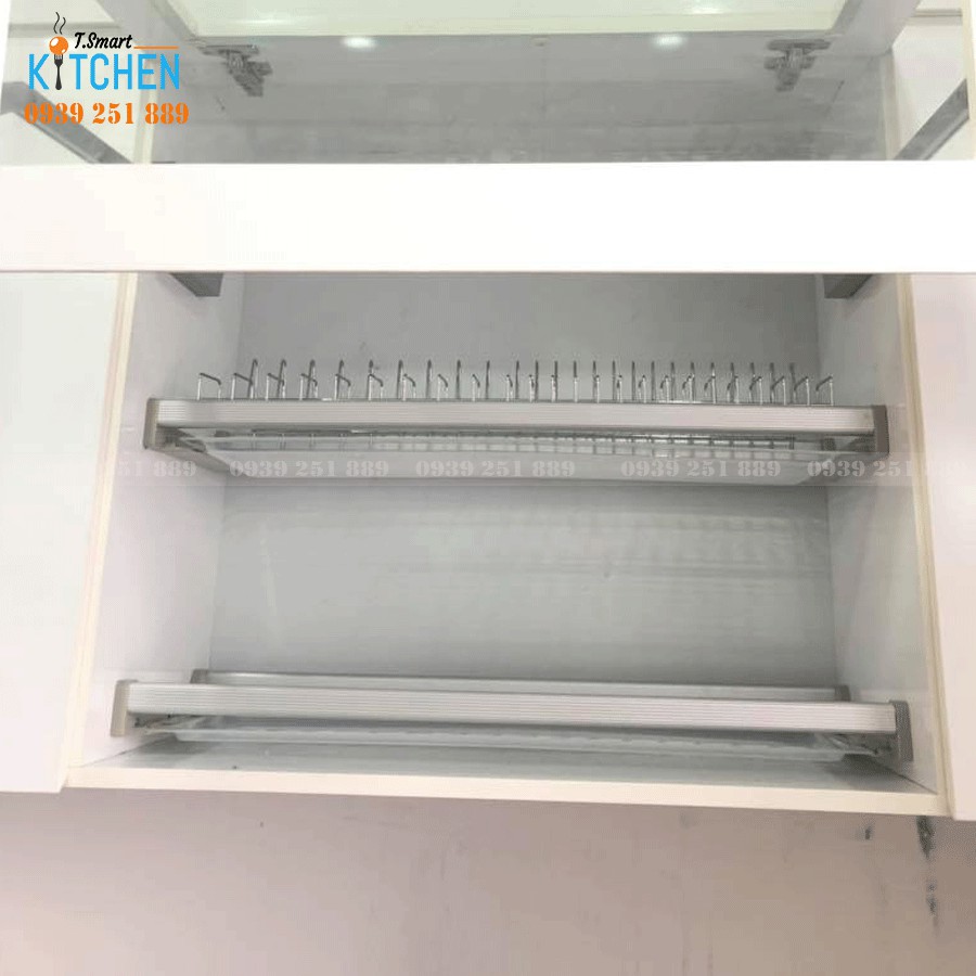 Kệ Úp Chén Đĩa Tủ Bếp Trên Bồn Rửa inox 304 - Phụ kiện kệ chén dĩa 2 tầng GROB