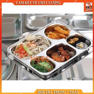 Khay cơm phần 5 ngăn inox cao cấp