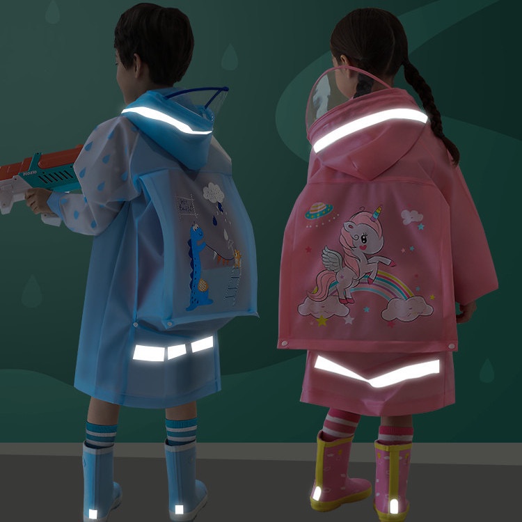 Áo Mưa Họa Tiết Hoạt Hình Xinh Xắn Dành Cho Bé