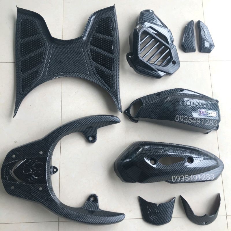 Thảm Chân, Thảm Lót SH MODE 2013-2019 Carbon, Crom