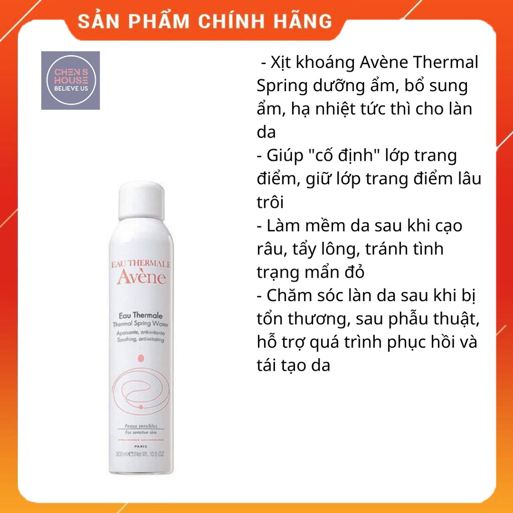 Xịt khoáng Avène Thermal Spring Water Spray Mist 300ml