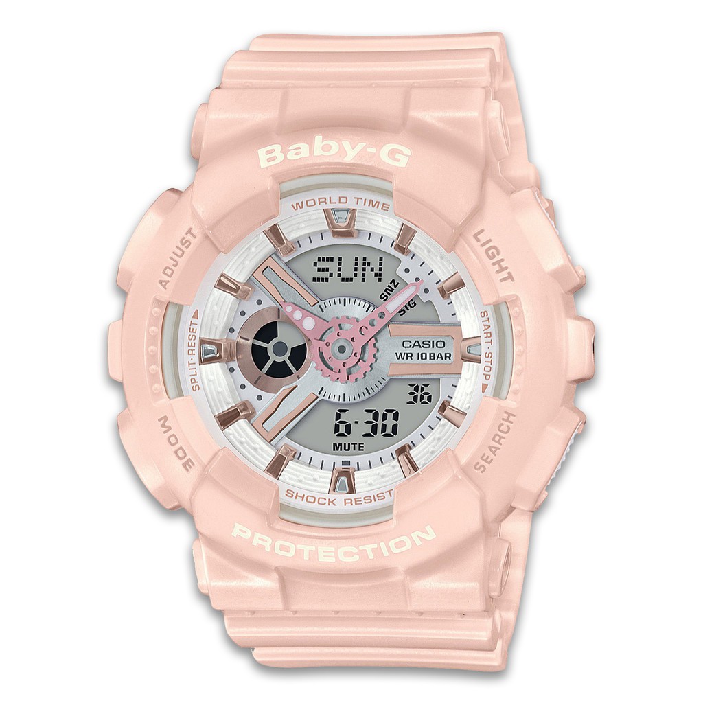 Đồng hồ nữ CASIO Baby-G BA-110RG-4ADR dây Nhựa màu Light Pink