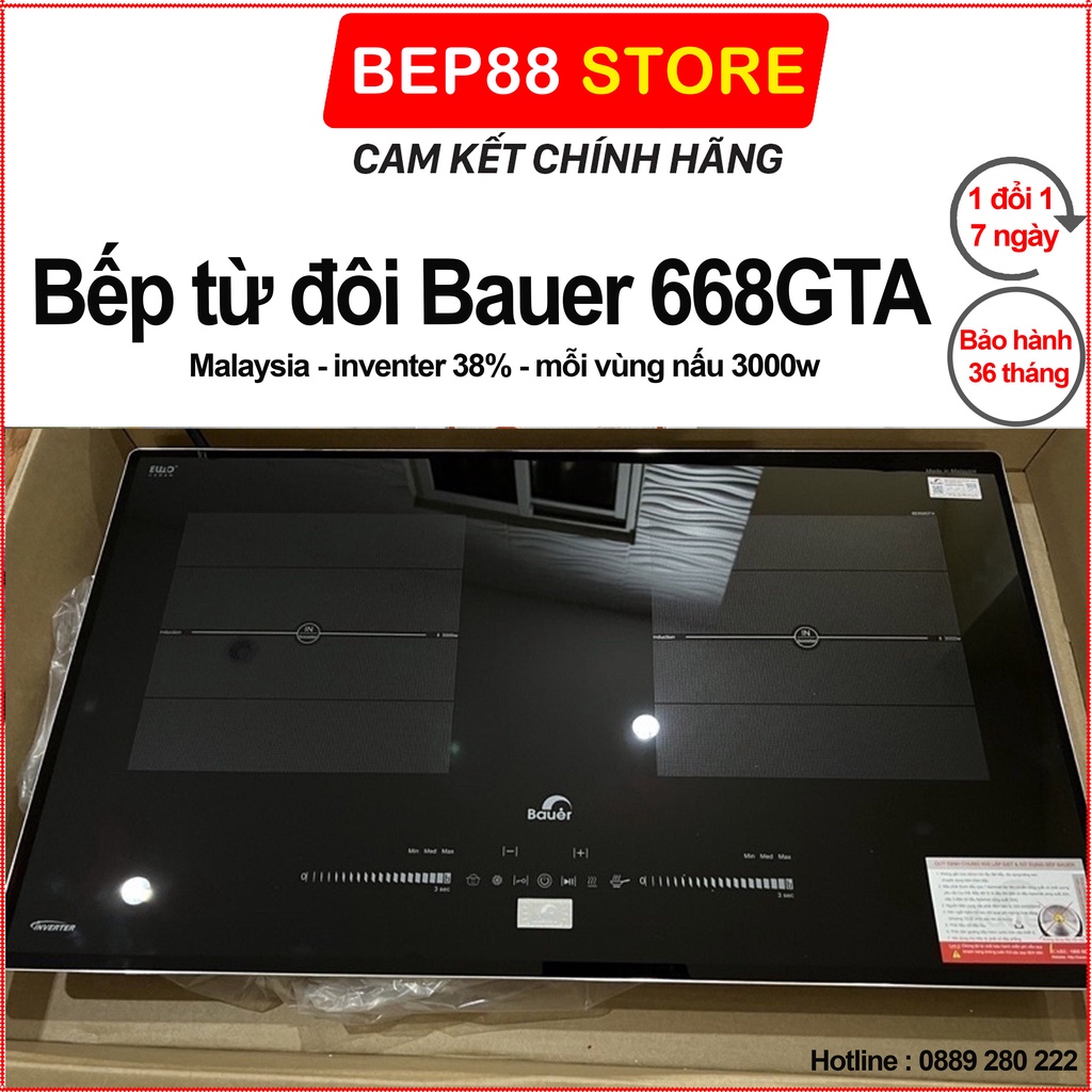 Bếp từ đôi Bauer 668GTA Mạch nhập đức - BE 668 GTA Malaysia