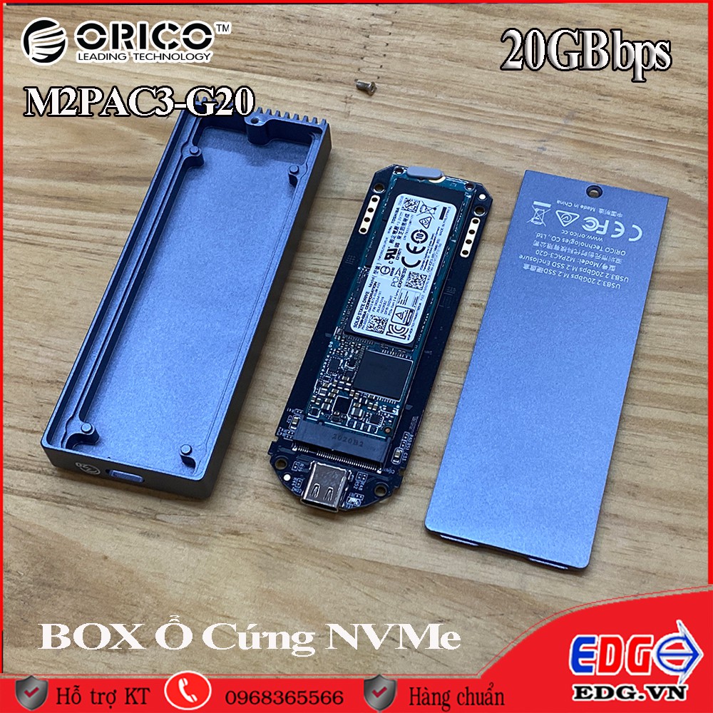 Box Ổ Cứng Orico M2PAC3-G20 SSD Nvme Siêu nhanh 20Gbps | BigBuy360 - bigbuy360.vn