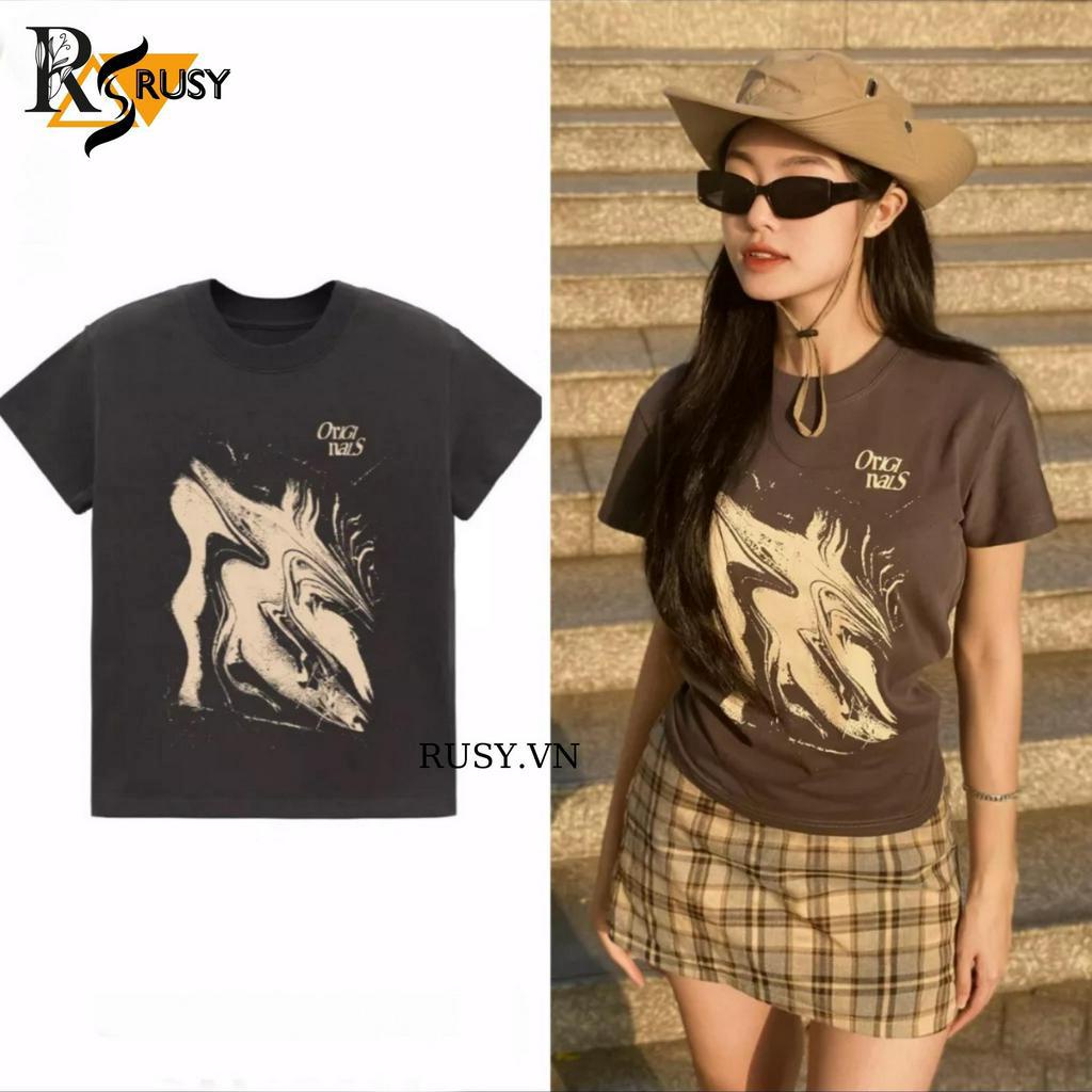 Áo Thun Baby Tee Chất Cotton 100% In Hình - RUSY