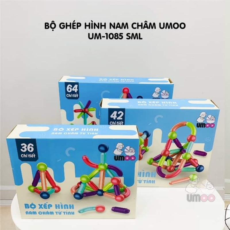 Bộ xếp hình nam châm từ tính Umoo