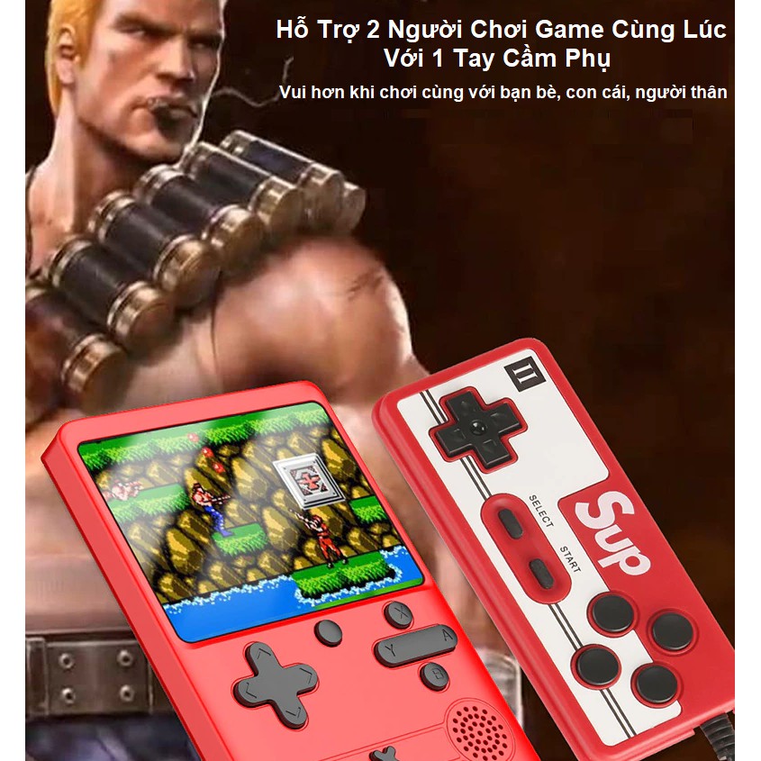 Máy Chơi Game Mini Cầm Tay, Tích Hợp Sẵn 500 Game Nes - Màn Hình Màu TFT 3 inch - Thế Hệ Mới 2021