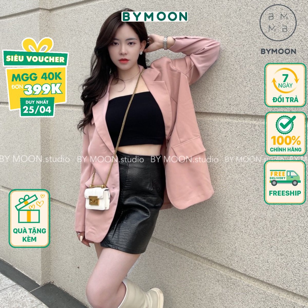 Áo blazer nữ áo vest khoác ngoài kiểu dáng hàn quốc form rộng Ulzzang thời trang thiết kế ảnh thật BY MOON - AK003