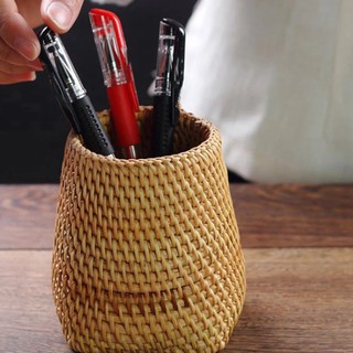 Cốc mây đựng bút, cắm hoa, đựng thìa
