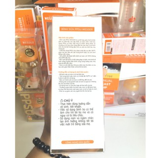 BÌNH SỮA PPSU WESSER 250ML