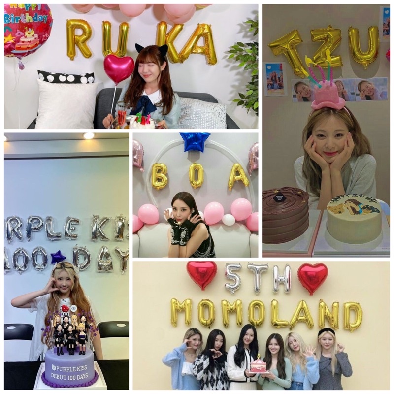 bóng chữ cái vàng, bạc sinh nhật, sự kiện inbox báo chữ (40cm)