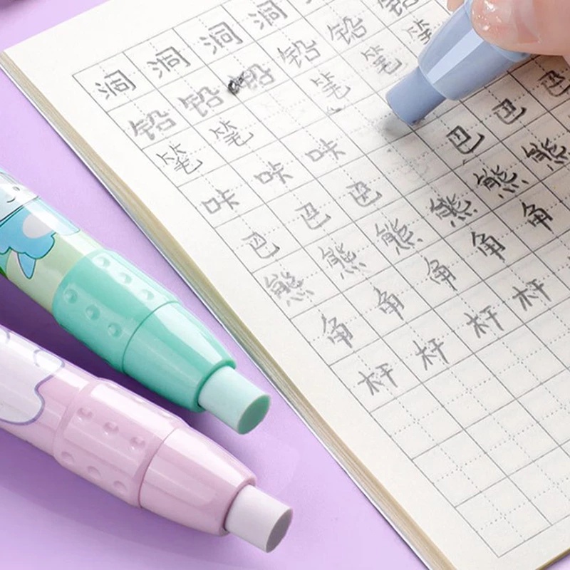 1 Bộ Gôm Tẩy Dạng Nhấn Hình Dễ Thương Có Thể Thay Thế Và Thay Thế Dùng Cho Trẻ Mẫu Giáo