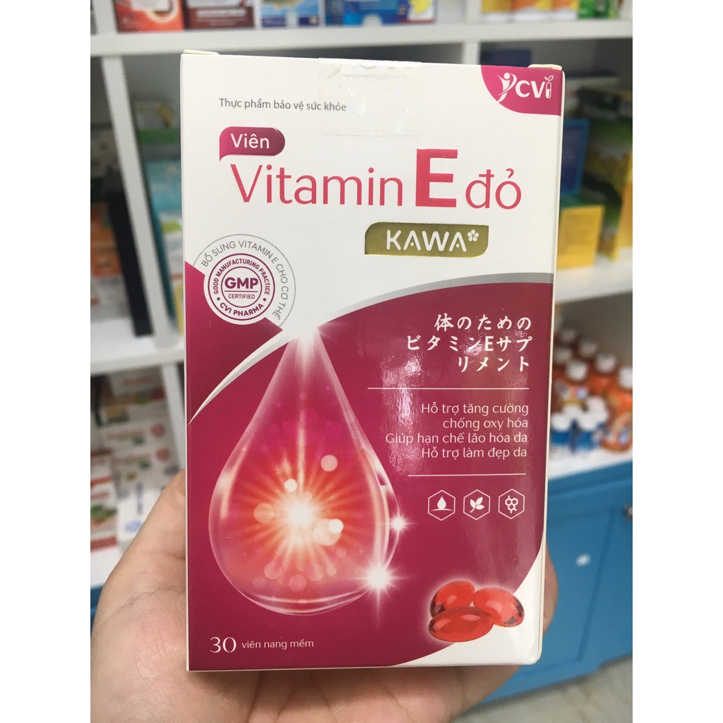 Vitamin E đỏ Kawa – Bổ sung vitamin E đỏ, làm đẹp da, ngừa lão hóa da
