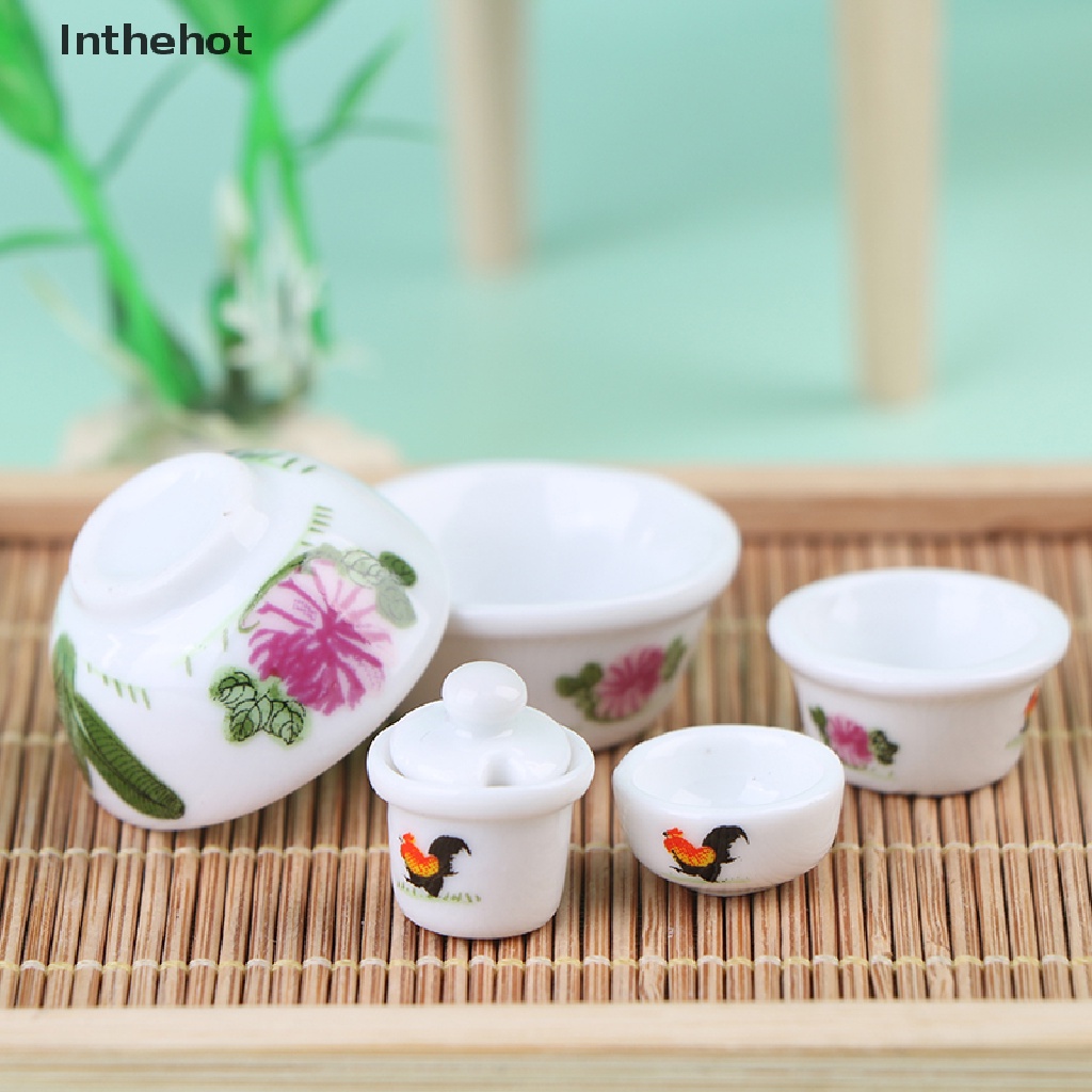 Bộ Tô Sứ Trang Trí Nhà Búp Bê Tỉ Lệ 1: 12