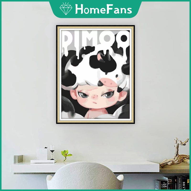 Bộ Tranh Đính Đá 5D Tự Làm 30x40cm / 40x50cm Hình Dễ Thương Trang Trí Nhà Cửa