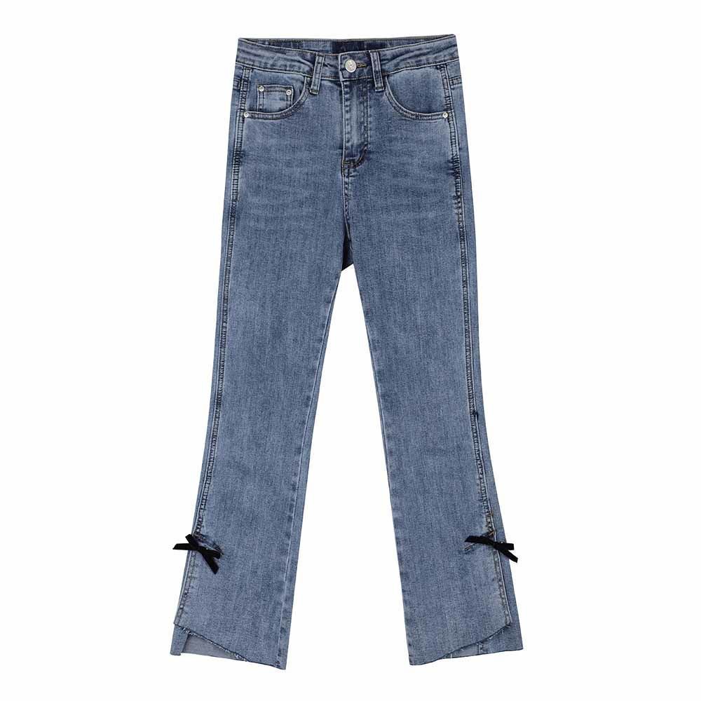 Quần Jeans Lưng Cao Phối Nơ Thời Trang Xuân Hè 2021 Cho Nữ | BigBuy360 - bigbuy360.vn