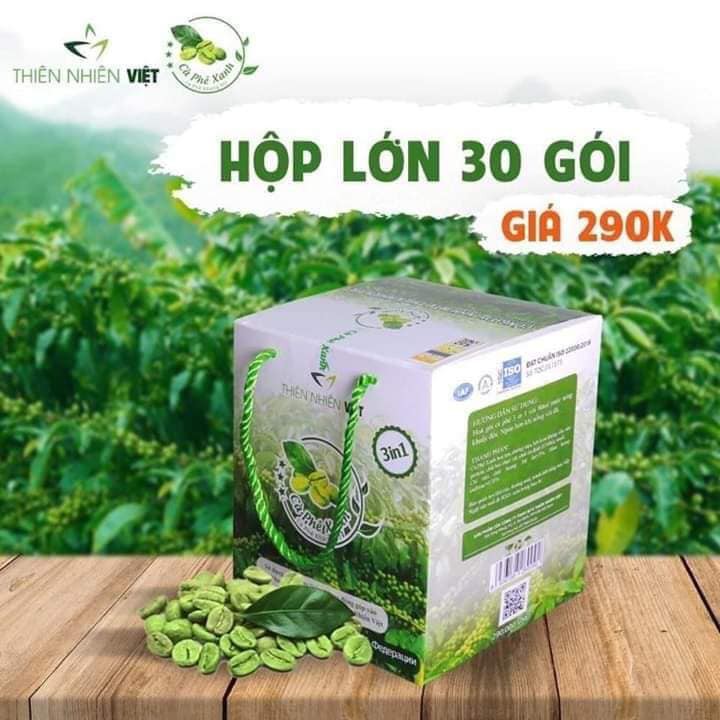 CAFE XANH KHÁNG MỠ THIÊN NHIÊN VIỆT 30 gói