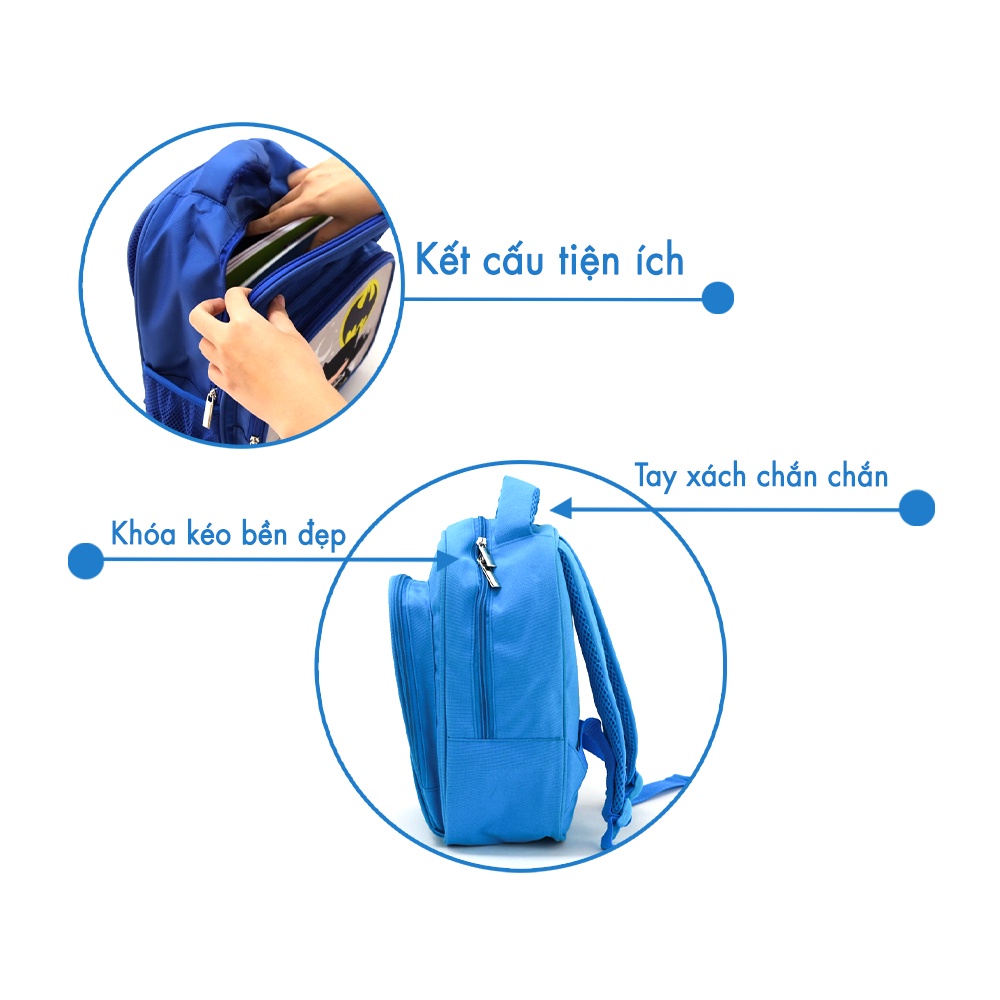 Balo mầm non hoạt hình DC Hồng Hà chống thấm nước - 3713