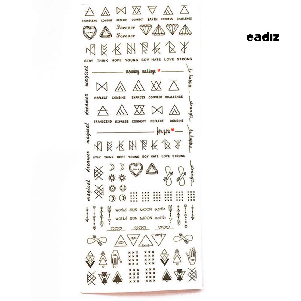 Miếng Dán Trang Trí Móng Tay Chuyển Nước Nhiều Kiểu DIY