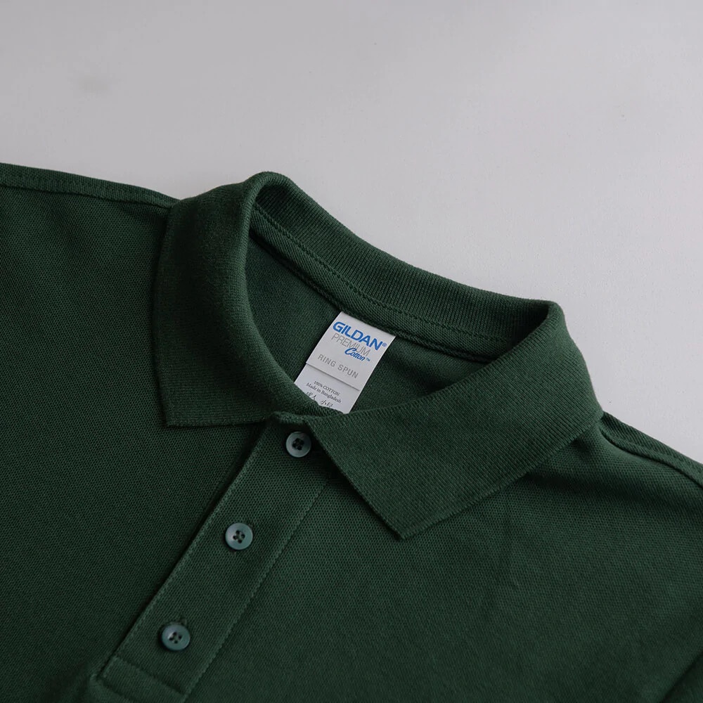 ÁO THUN POLO COTTON - XANH RÊU