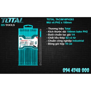 Mũi vít PH2 x 150mm TOTAL TACIM16PH263