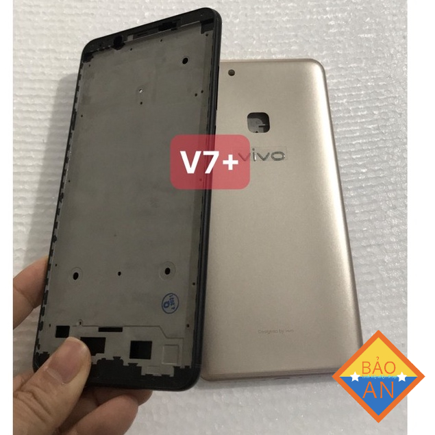 bộ vỏ V7 plus / V7+ / vivo 1716 - gồm lưng,sườn,phím và kính camera